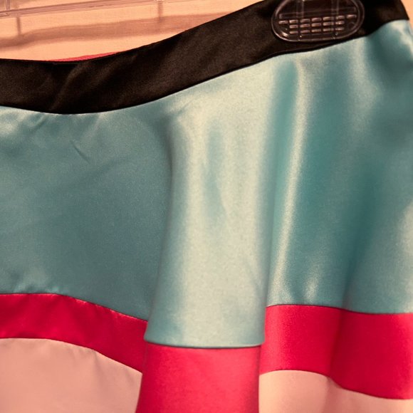 ENVIOUS By Karishma Creations Sz 6 Pink Blue White Black Twirl Pockets Skirt - Picture 7 of 8